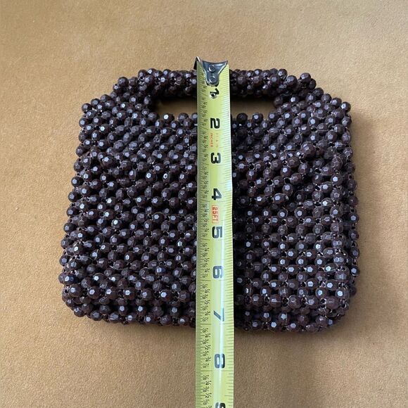 Vintage Beaded Purse Made in Italy Brown - Picture 10 of 10